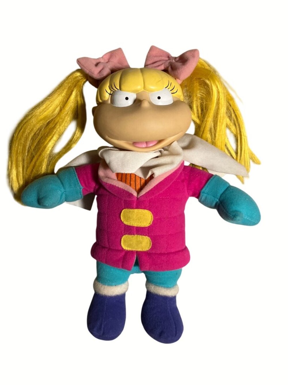Rugrats Mattel Angelica Pickles Plush Doll 10 inch Polyester China 1999